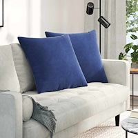 vidaXL Sofakuddar 2 pcs Polisblå 60 x 60 cm Kordread tyg