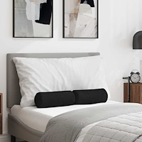 vidaXL Bolsterkuddar 2 pcs Svart Ø 15 x 40 cm tyg