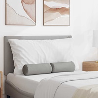 vidaXL Bolsterkuddar 2 pcs Moln Grå Ø 15 x 40 cm tyg