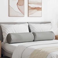 vidaXL Bolsterkuddar 2 pcs Moln Grå Ø 25 x 70 cm tyg