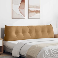 vidaXL Ryggkudde Brun 180 x 24 x 50 cm Sammet