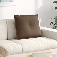 vidaXL Ryggkudde Brun 60 x 19 x 50 cm tyg