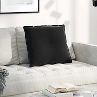 vidaXL Ryggkudde Svart 60 x 50 cm Kordread tyg