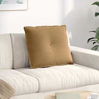 vidaXL Ryggkudde Brun 60 x 50 cm Kordread tyg