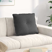 vidaXL Ryggkudde Mörkgrå 60 x 50 cm Kordread tyg