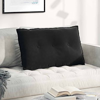 vidaXL Ryggkudde Svart 80 x 50 cm Kordread tyg