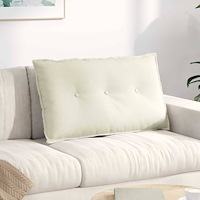 vidaXL Ryggkudde Kräm 80 x 50 cm Kordread tyg