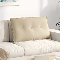 vidaXL Ryggkudde Kräm 80 x 50 cm Mikrofiber Tyg