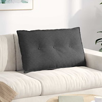 vidaXL Ryggkudde Mörkgrå 80 x 50 cm Kordread tyg