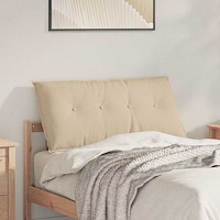 vidaXL Ryggkudde Kräm 100 x 19 x 50 cm tyg