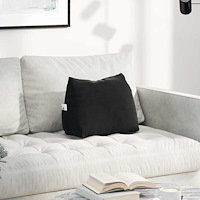 vidaXL Ryggkudde Svart 45 x 20 x 35 cm Kordread tyg