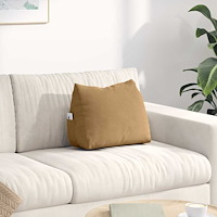 vidaXL Ryggkudde Brun 45 x 20 x 35 cm Kordread tyg