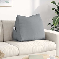 vidaXL Ryggkudde Ljusgrå 60 x 20 x 50 cm tyg