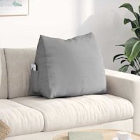 vidaXL Ryggkudde Moln Grå 60 x 20 x 50 cm tyg