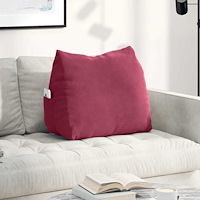 vidaXL Ryggkudde Vinröd 60 x 20 x 50 cm Kordread tyg