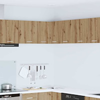 vidaXL Hängande skåp med lagring Artisan ek och vit 57 x 57 x 40 cm