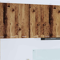 vidaXL Hängande skåp med dörr 2 pcs Gamla trä och vit 30 x 31 x 80 cm