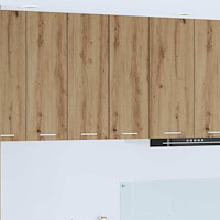 vidaXL Hängande skåp med dörr 2 pcs Artisan ek och vit 30 x 31 x 80 cm