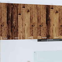 vidaXL Hängande skåp Gamla trä och vit 40 x 31 x 80 cm Konstruerat trä