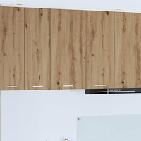 vidaXL Hängande skåp med lagring Artisan ek och vit 40 x 31 x 80 cm