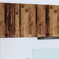 vidaXL Hängande skåp med dörr Riga Gamla trä och vit 50 x 31 x 80 cm