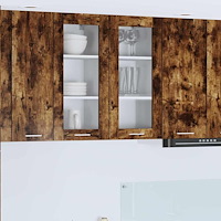 vidaXL Hängande skåp 2 pcs Rökt ek 40 x 31 x 80 cm Konstruerat trä