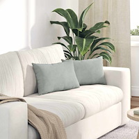 vidaXL Sofakuddar 2 pcs Ljusgrå 50 x 30 cm Kordread tyg