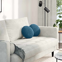 vidaXL Sittkuddar 2 pcs Blå Ø 40 x 13 cm Sammet