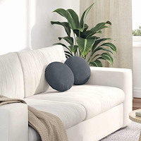 vidaXL Sittkuddar 2 pcs Mörkgrå Ø 40 x 13 cm Sammet