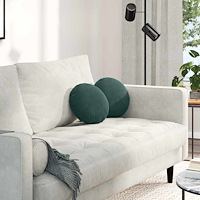 vidaXL Sittkuddar 2 pcs Mörkgrön Ø 40 x 13 cm Sammet