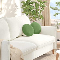 vidaXL Sittkuddar 2 pcs Ljusgrön Ø 40 x 13 cm Sammet