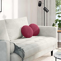 vidaXL Sittkuddar 2 pcs Vinröd Ø 40 x 13 cm Sammet