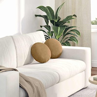 vidaXL Sittkuddar 2 pcs Brun Ø 40 x 13 cm Sammet