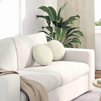 vidaXL Sittkuddar 2 pcs Kräm Ø 40 x 13 cm Sammet