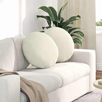 vidaXL Sittkuddar 2 pcs Kräm Ø 40 x 13 cm Sammet