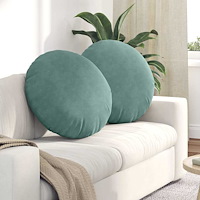 vidaXL Sittkuddar 2 pcs Havgrön Ø 40 x 13 cm Sammet