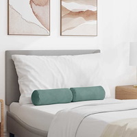 vidaXL Bolsterkuddar 2 pcs Havgrön Ø 15 x 40 cm Kordread tyg