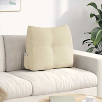 vidaXL Ryggkudde Kräm 60 x 24 x 50 cm tyg