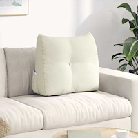 vidaXL Ryggkudde Kräm 60 x 24 x 50 cm Sammet