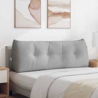 vidaXL Ryggkudde Moln Grå 140 x 24 x 50 cm tyg