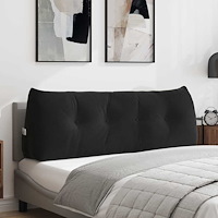 vidaXL Ryggkudde Svart 140 x 24 x 50 cm Sammet