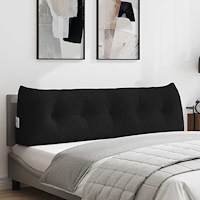 vidaXL Ryggkudde Svart 160 x 24 x 50 cm tyg