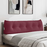 vidaXL Ryggkudde Vinröd 160 x 24 x 50 cm tyg