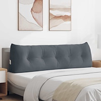 vidaXL Ryggkudde Mörkgrå 160 x 24 x 50 cm Sammet