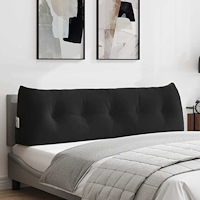 vidaXL Ryggkudde Svart 160 x 24 x 50 cm Sammet