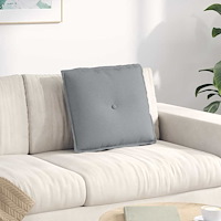 vidaXL Ryggkudde Ljusgrå 50 x 19 x 45 cm tyg