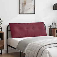 vidaXL Ryggkudde Vinröd 120 x 19 x 50 cm tyg