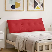 vidaXL Ryggkudde Röd 140 x 19 x 50 cm tyg