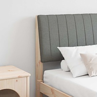 vidaXL Klädd sänggavel Mörkgrå 160 cm Massiv furu