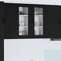 vidaXL Köksskåp Kalmar 2 pcs Svart 40 x 31 x 80 cm Konstruerat trä